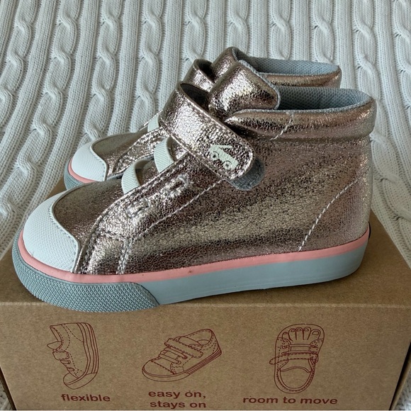 See Kai Run Drew Rose Gold Size 8 Toddler Girls Sneaker Shoes NEW First Walker - Picture 4 of 9